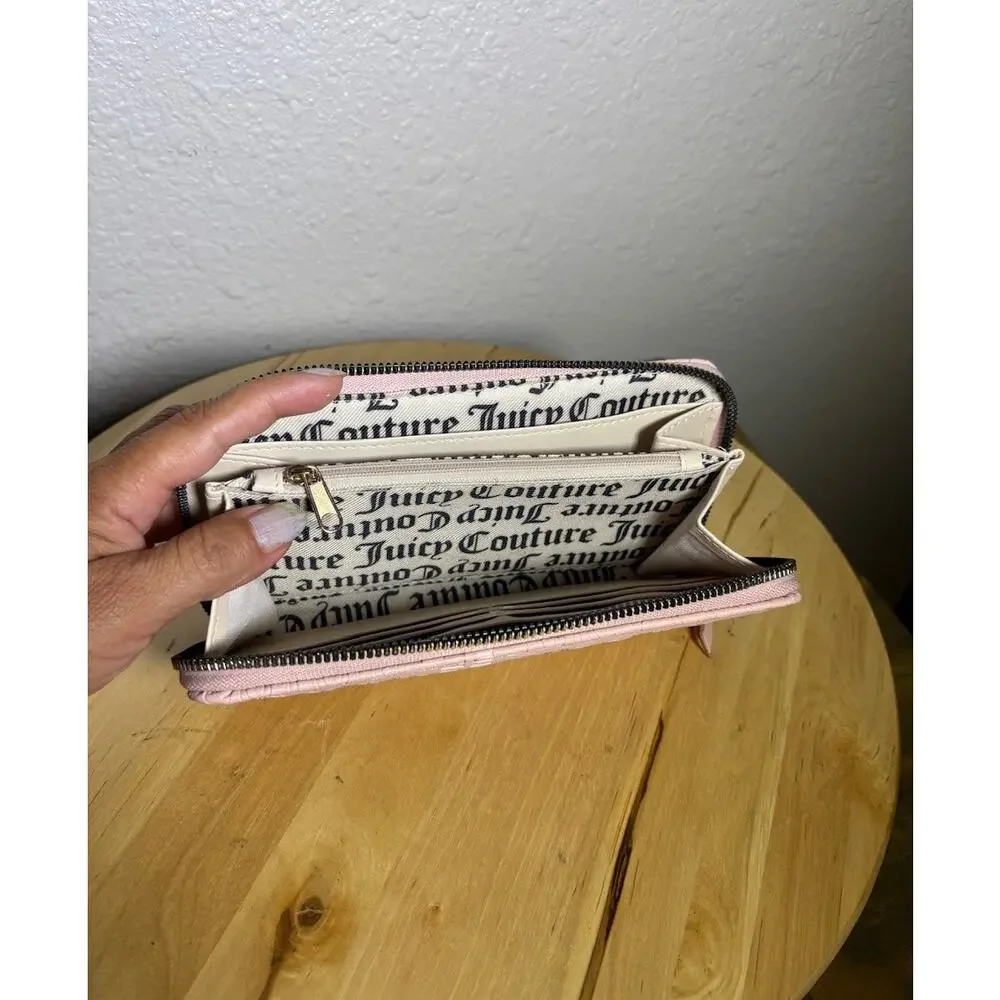 Juicy Couture Pale Pink Zip Around Wallet